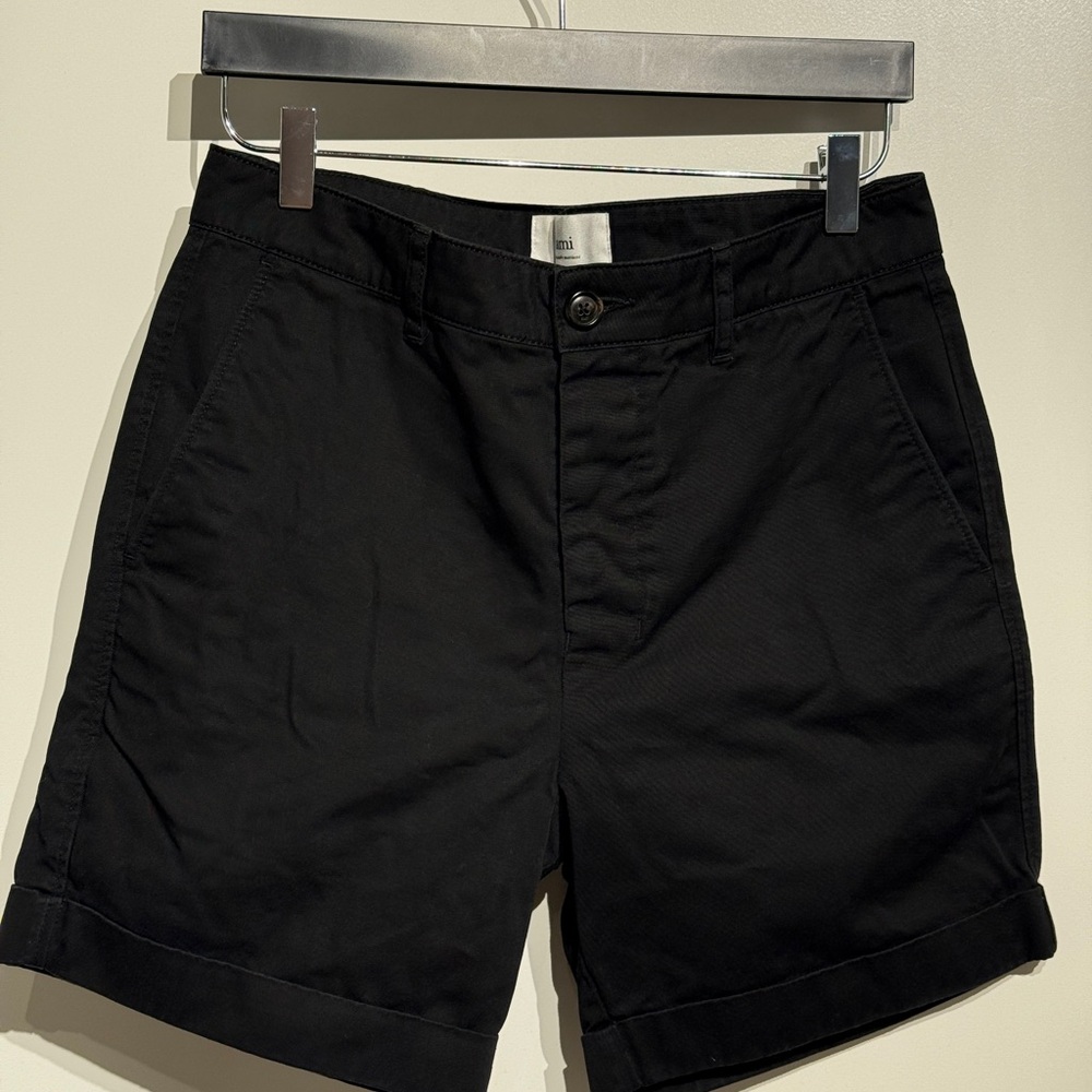 AMI Paris Black Men's Shorts